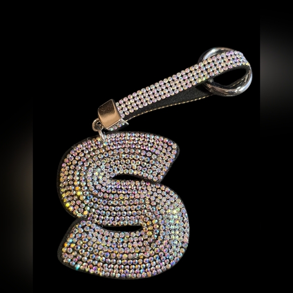 charmed by slg Accessories - Crystal Rhinestone "S" Keychain